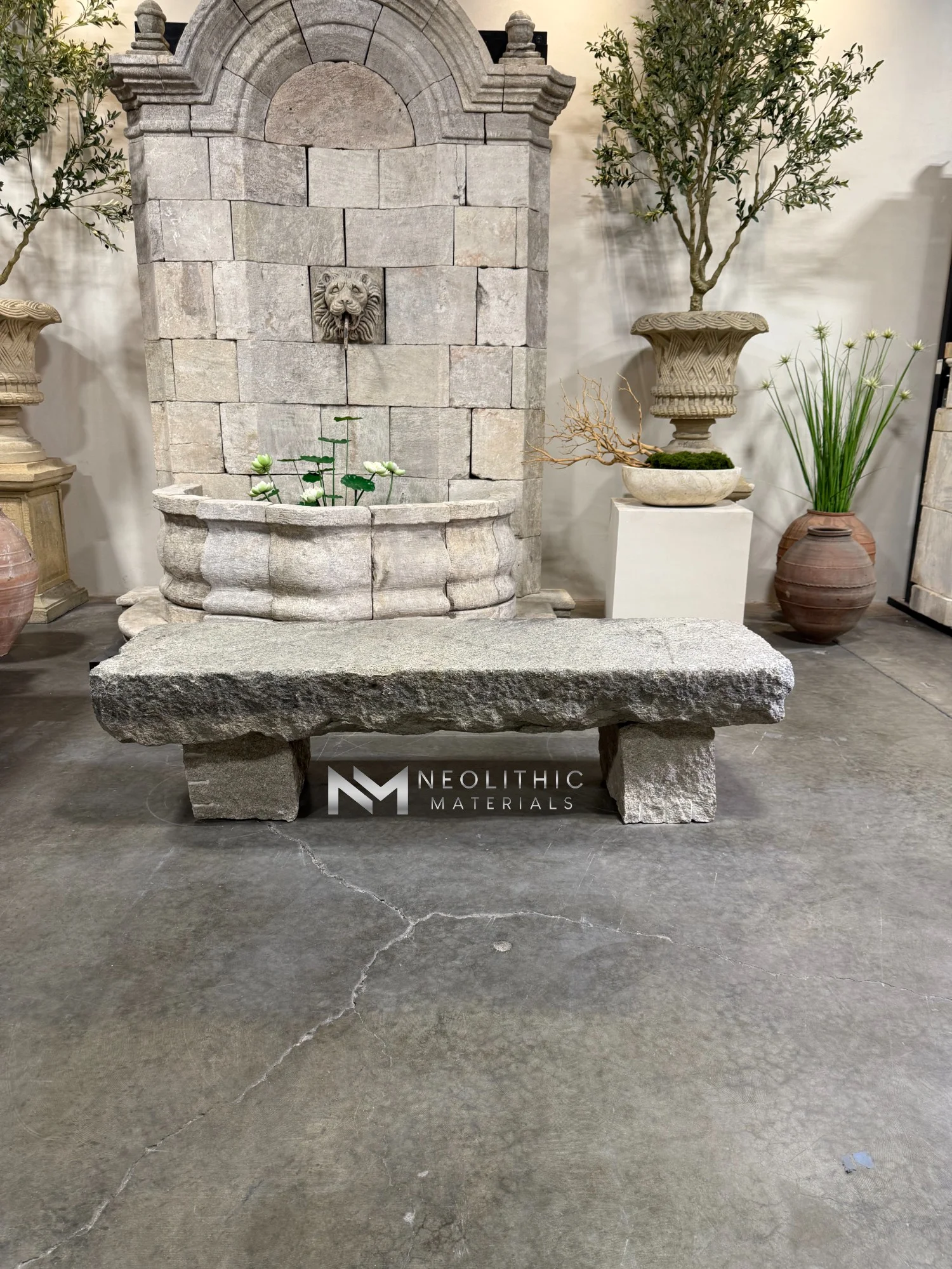 Antique Granite Bench - Image 3